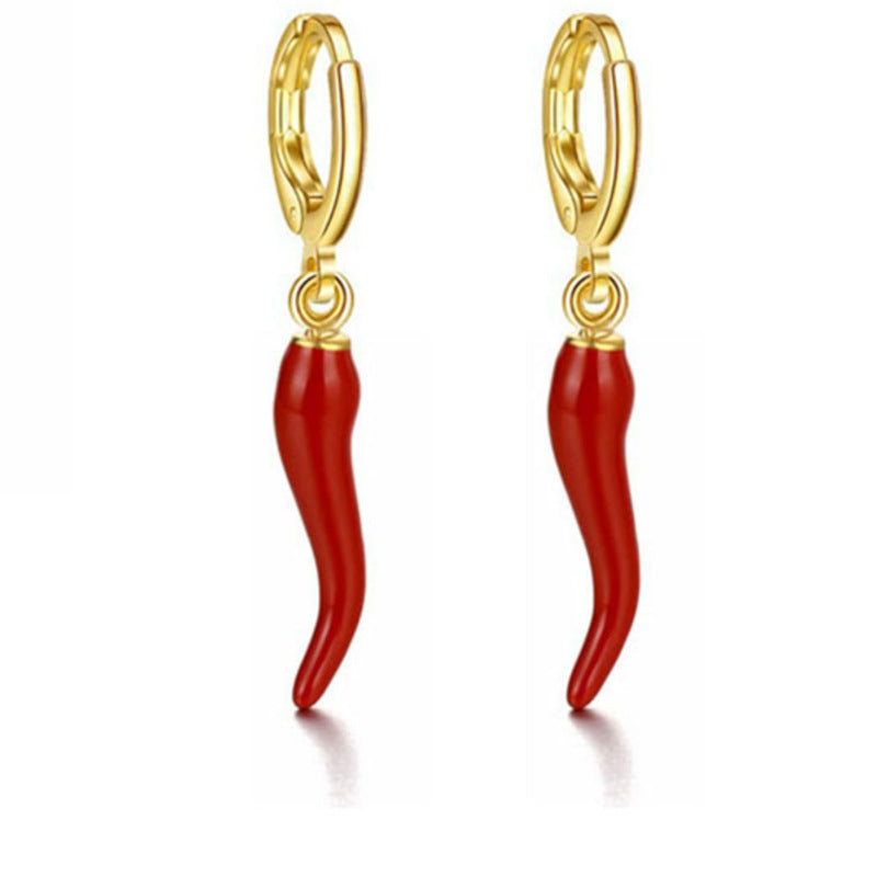 Red Hot Chilli Hoop Earrings 🌶️✨