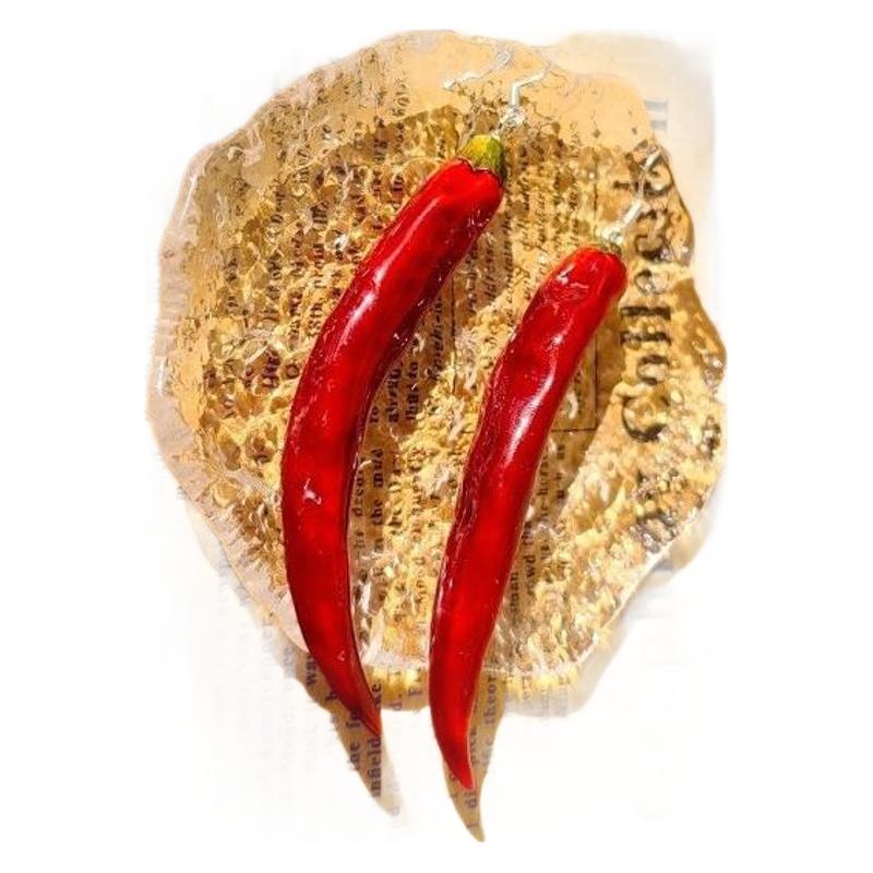 Real Chilli Pepper Earrings 🌶️✨